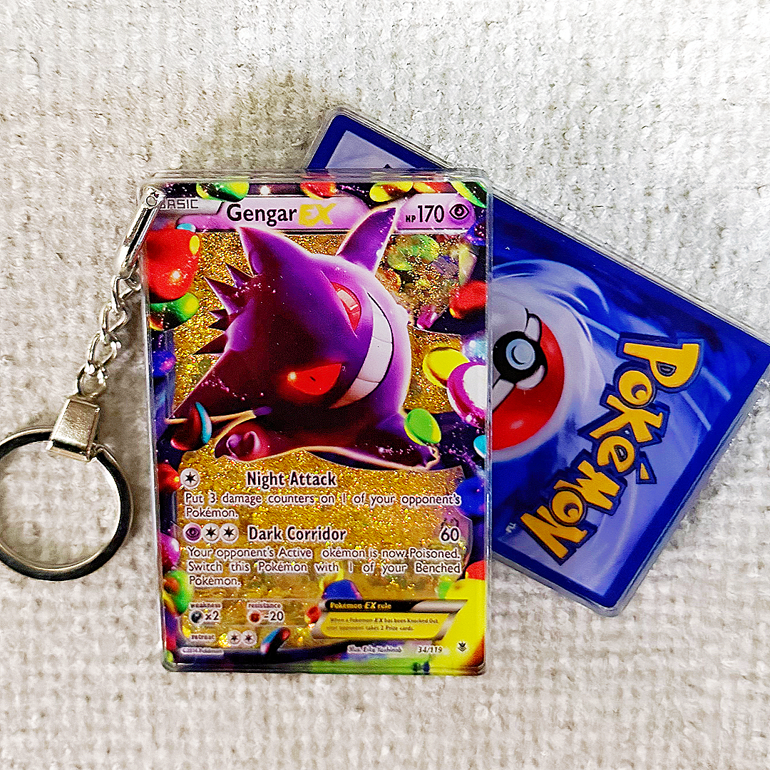 Gengar EX Card Quicksand Keychain