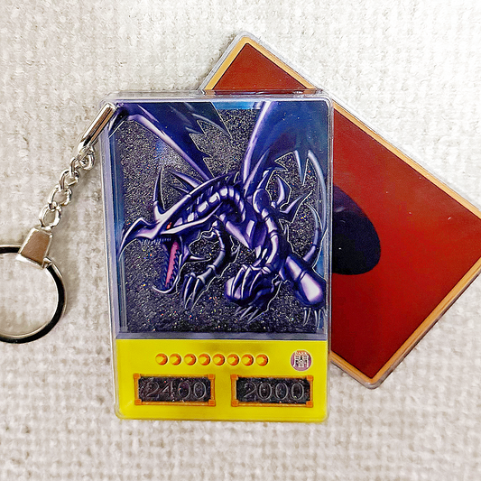 Red-Eyes Black Dragon Yu-Gi-Oh! Anime Style Card Quicksand Keychain