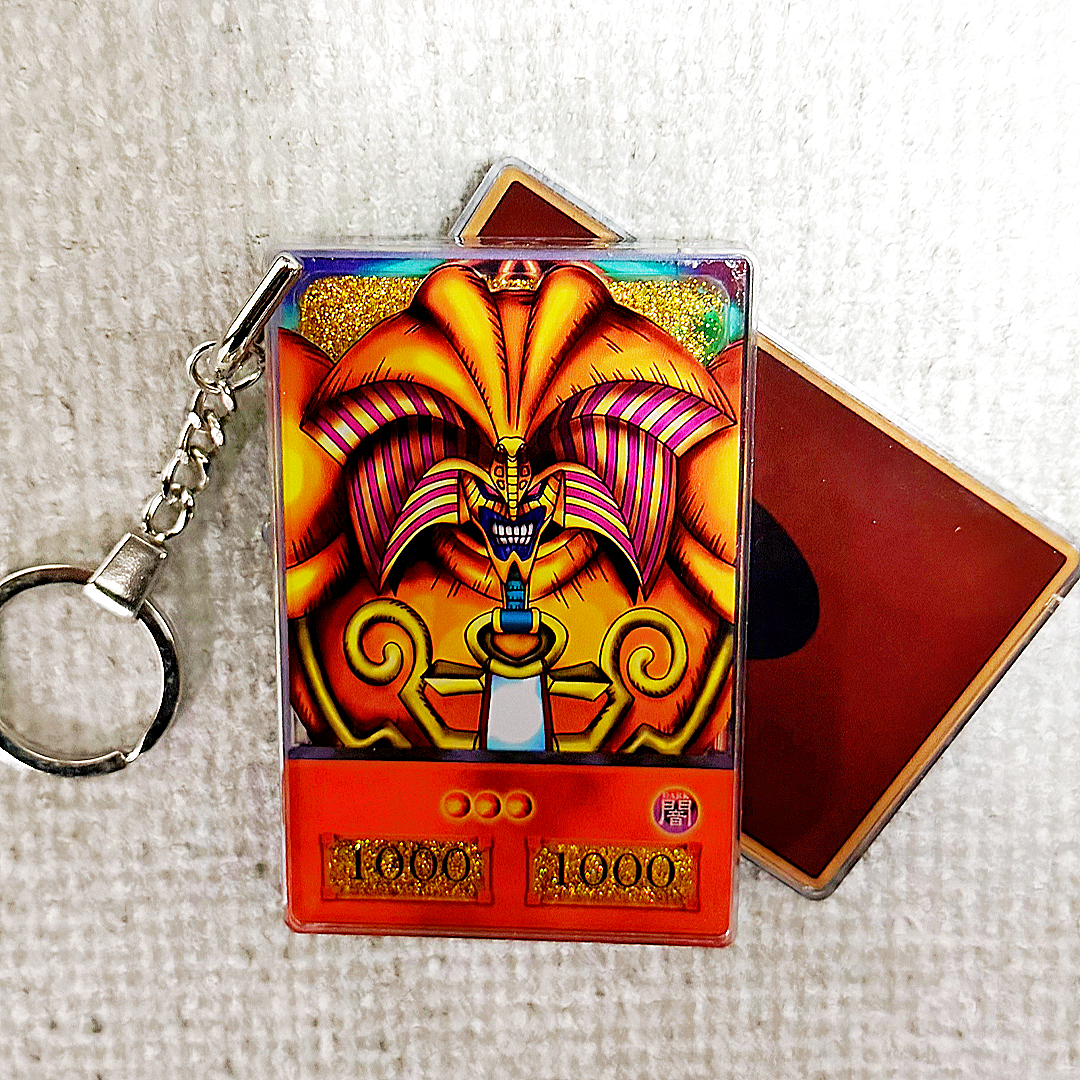 Exodia the Forbidden One Yu-Gi-Oh! Anime Style Card Quicksand Keychain