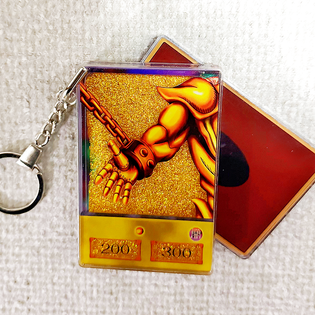 Right Arm of the Forbidden One Yu-Gi-Oh! Anime Style Card Quicksand Keychain
