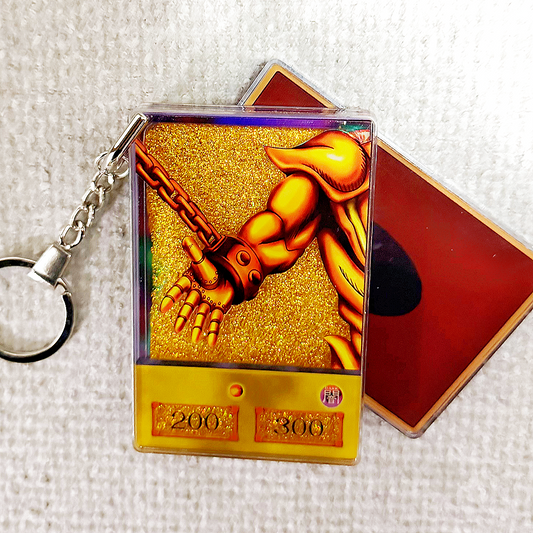 Right Arm of the Forbidden One Yu-Gi-Oh! Anime Style Card Quicksand Keychain