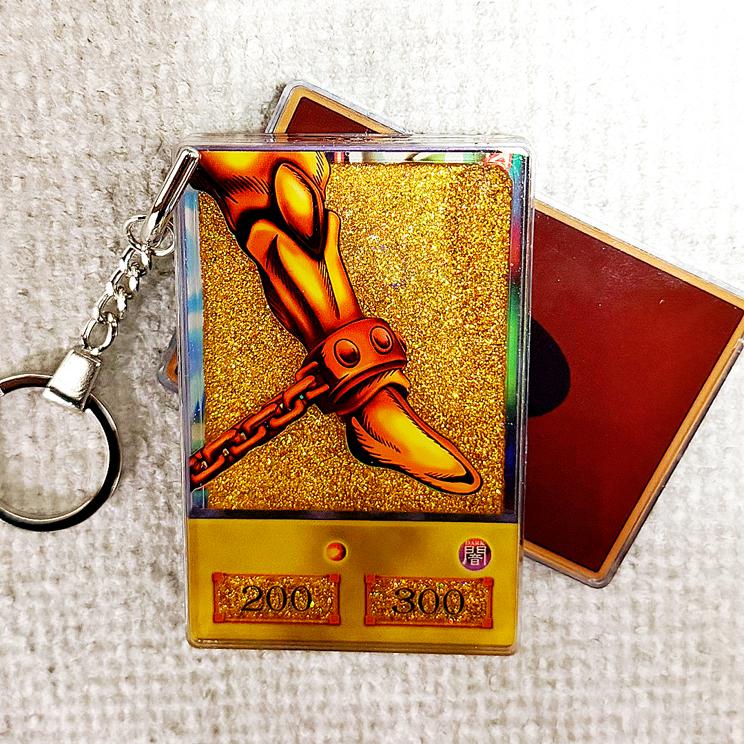 Left Leg of the Forbidden One Yu-Gi-Oh! Anime Style Card Quicksand Keychain