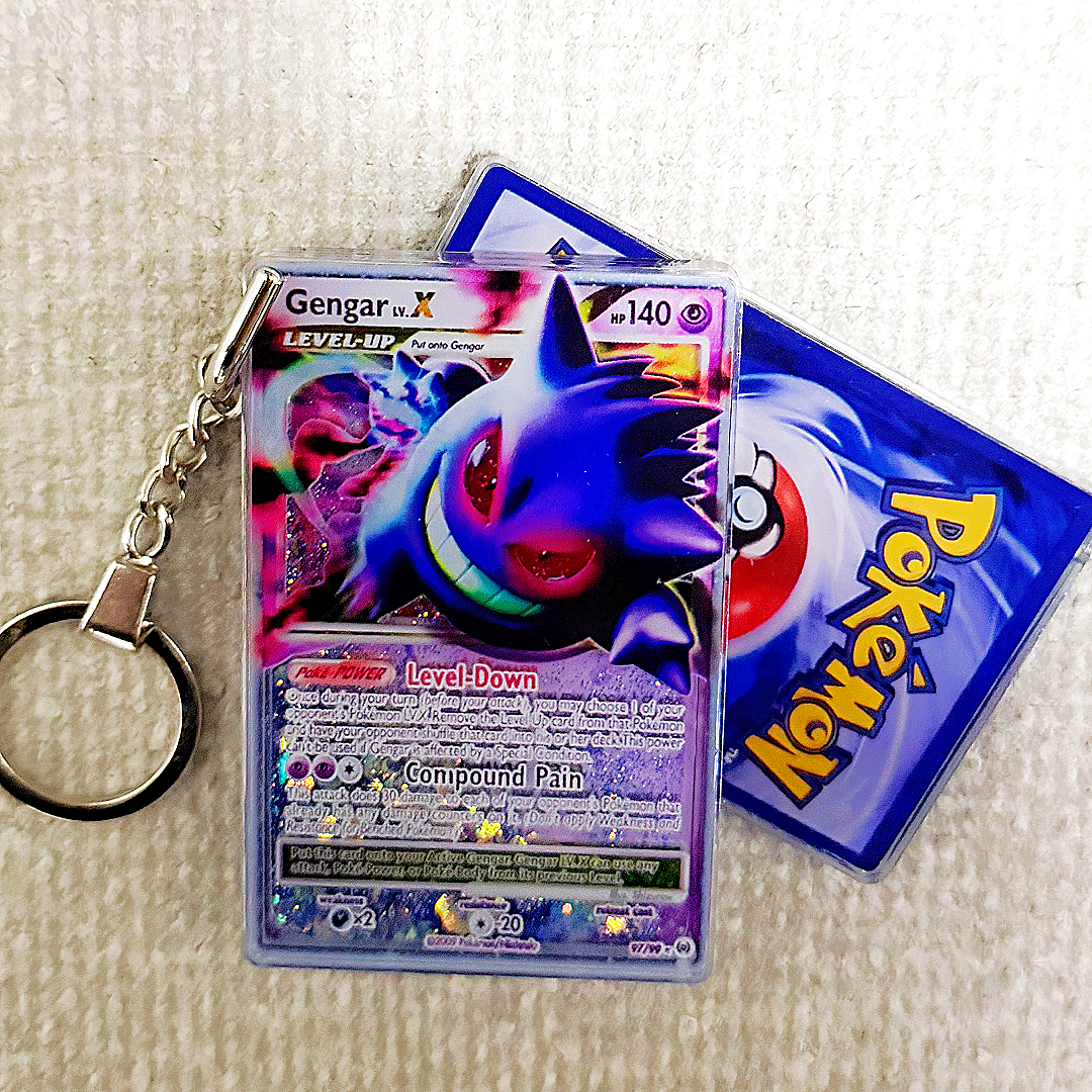 Gengar LV.X Card Quicksand Keychain