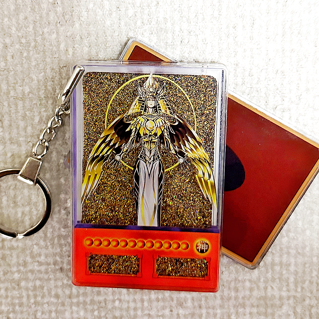 The Creator God of Light, Horakhty Yu-Gi-Oh! Anime Style Card Quicksand Keychain