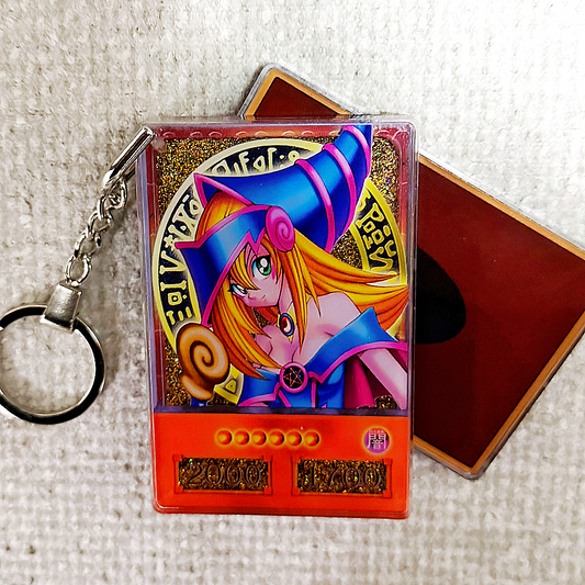 Dark Magician Girl Yu-Gi-Oh! Anime Style Card Quicksand Keychain