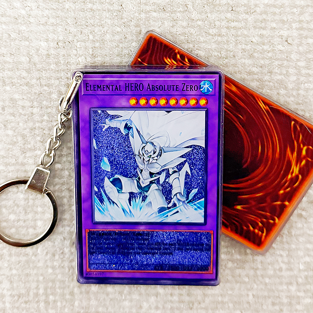 ELEMENTAL HERO ABSOLUTE ZERO Card Quicksand Keychain