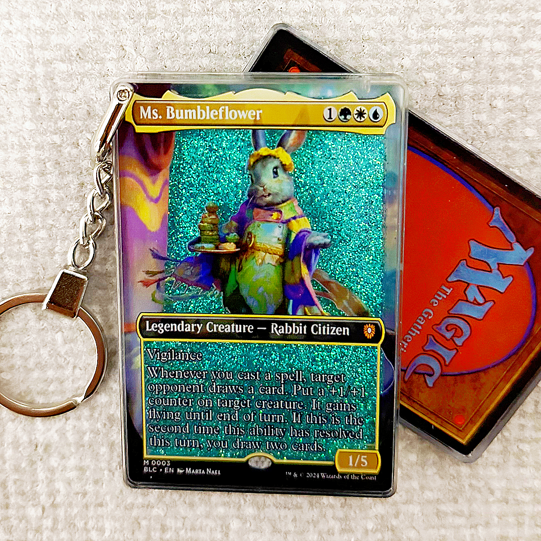 Ms.Bumbleflower Card Quicksand Keychain