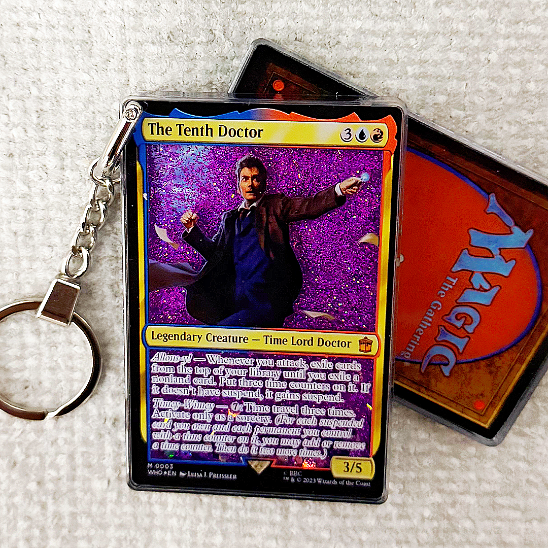 The Tenth Doctor Card Quicksand Keychain