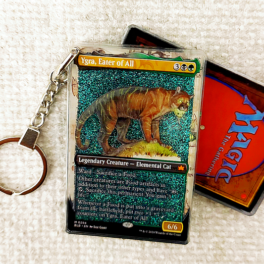 Ygra, Eater of All Magic the Gathering Card Quicksand Keychain