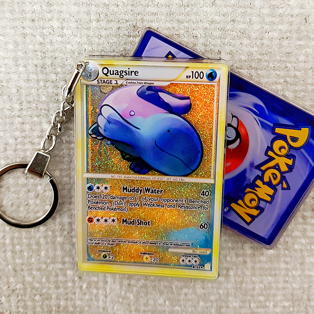 Quagsire Card Quicksand Keychain
