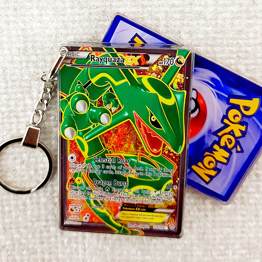 Rayquaza EX Card Quicksand Keychain