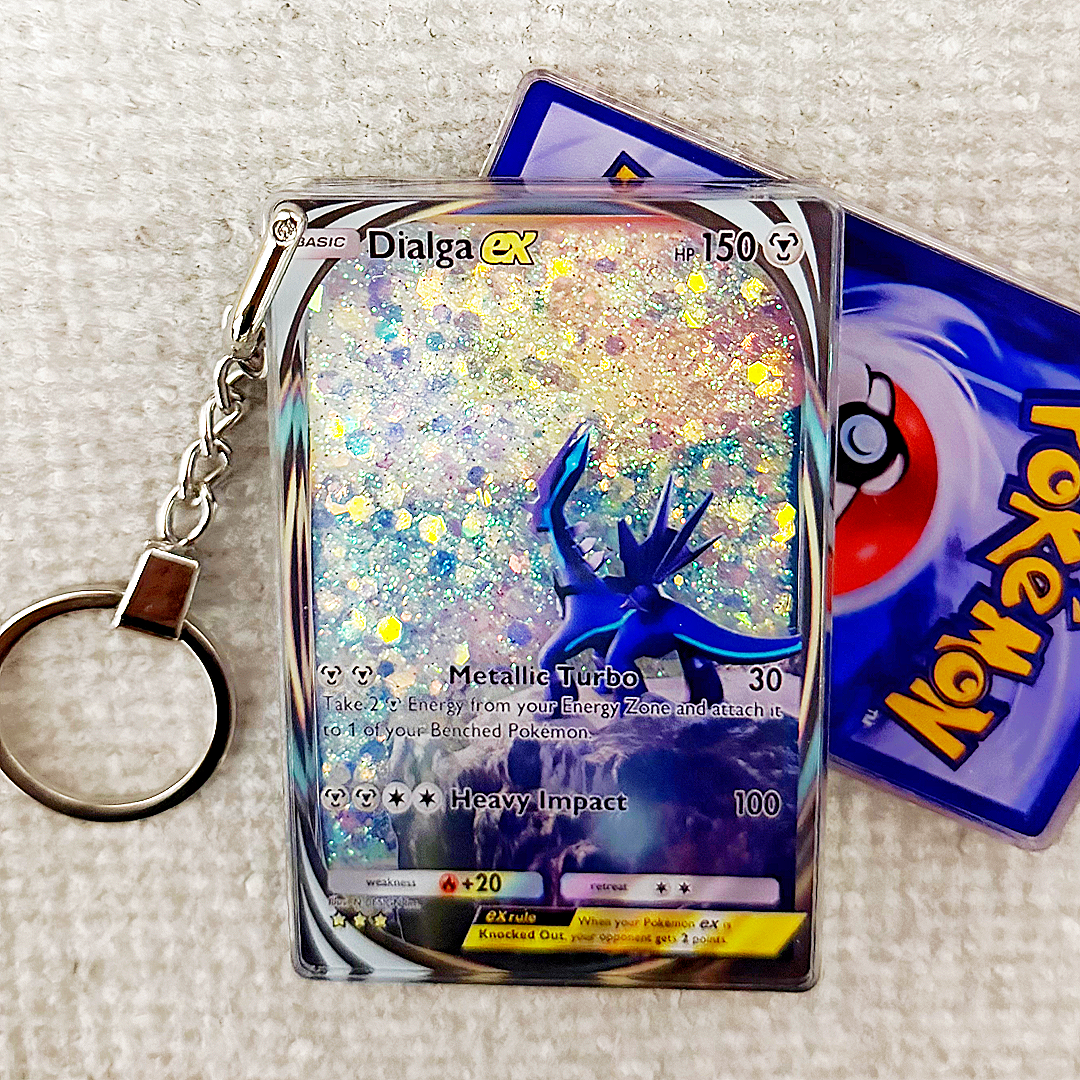 Dialga EX Card Quicksand Keychain
