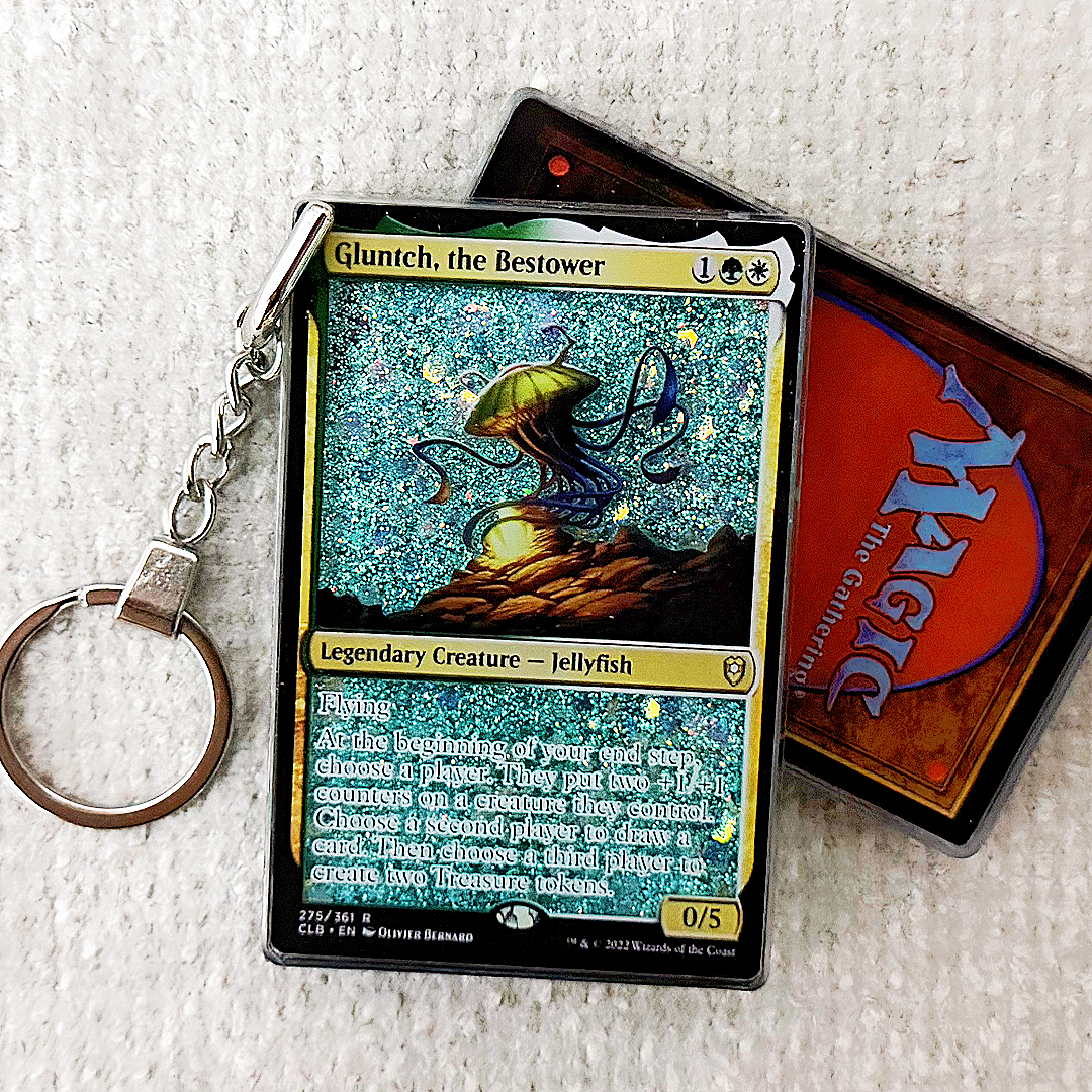 Gluntch, the Bestower Magic the Gathering Card Quicksand Keychain