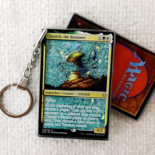Gluntch, the Bestower Magic the Gathering Card Quicksand Keychain