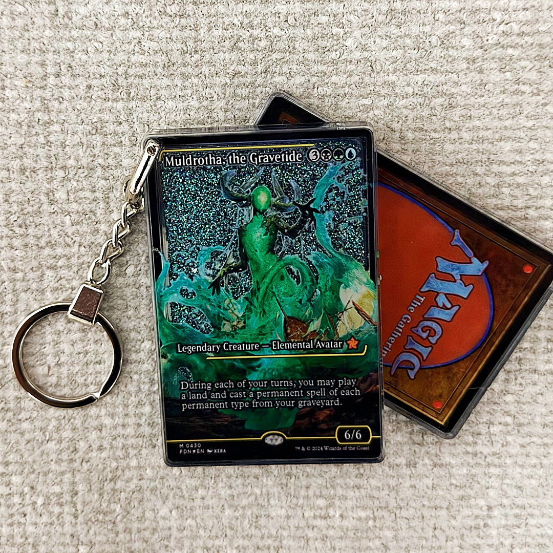 Muldrotha, the Gravetide Card Quicksand Keychain