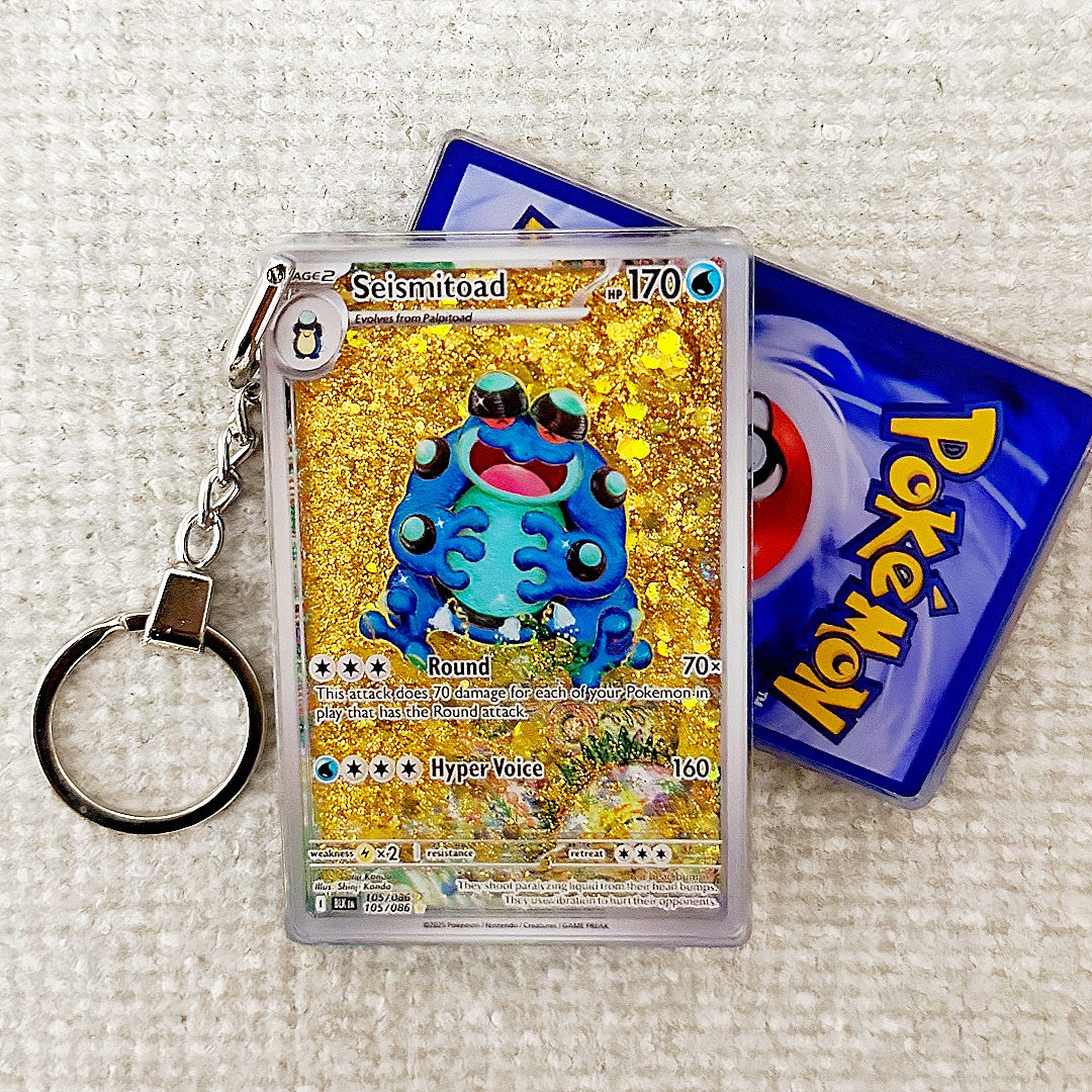 Seismitoad Card Quicksand Keychain