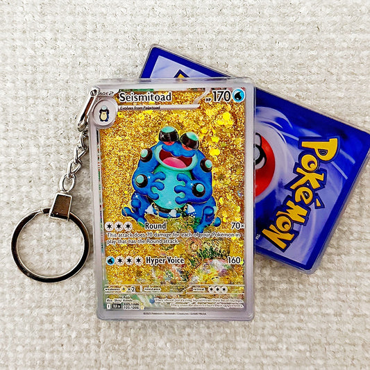 Seismitoad Card Quicksand Keychain