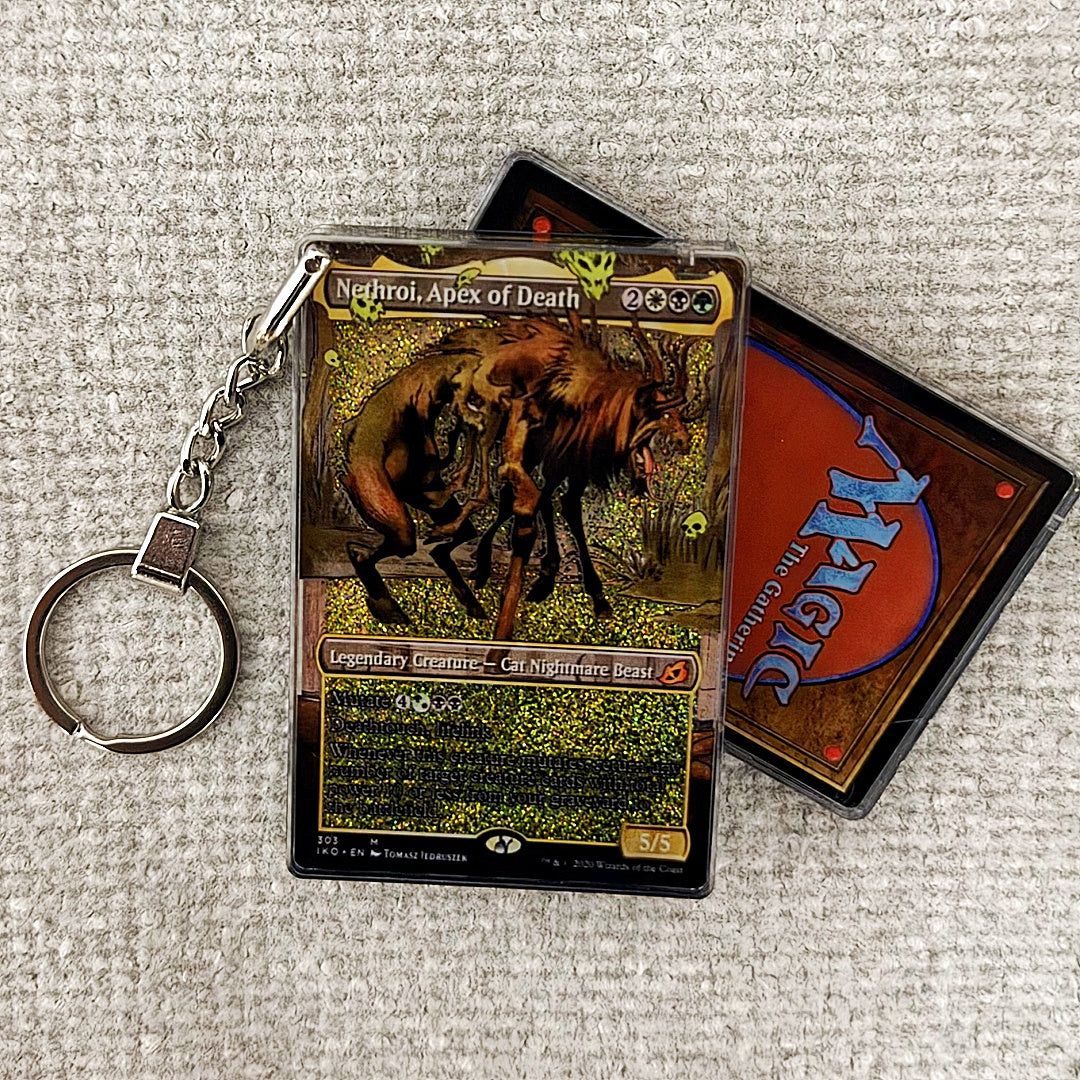 Nethroi Apex of Death Card Quicksand Keychain