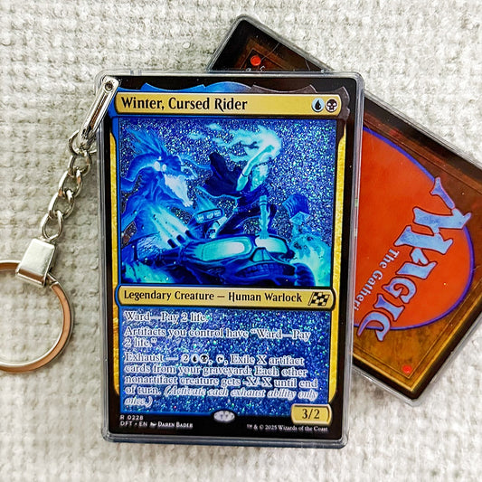 Winter, Cursed Rider Card Quicksand Keychain