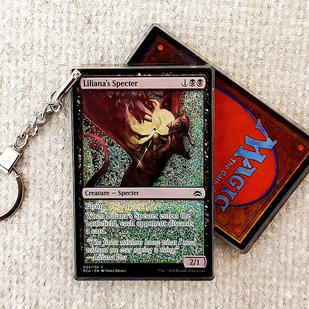 Liliana's Specter Card Quicksand Keychain