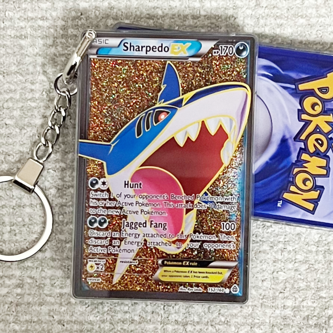 Sharpedo EX Card Quicksand Keychain