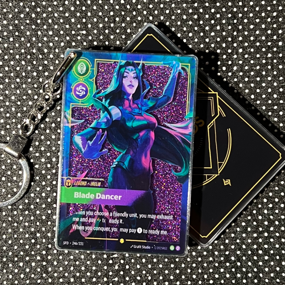 Blade Dancer Riftbound Card Quicksand Keychain