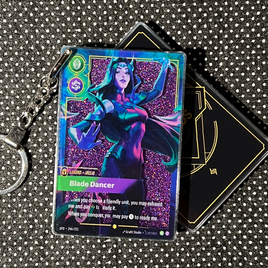 Blade Dancer Riftbound Card Quicksand Keychain