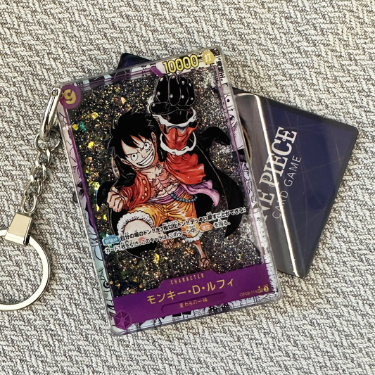 Monkey.D.Luffy Japanese Version Card Quicksand Keychain