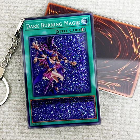 DARK BURNING MAGIC Card Quicksand Keychain