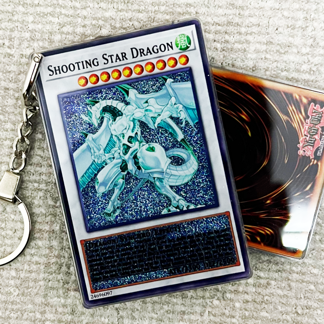 SHOOTING STAR DRAGON Card Quicksand Keychain