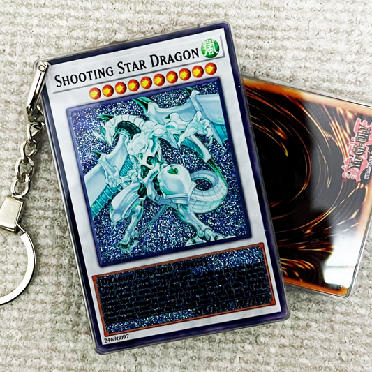 SHOOTING STAR DRAGON Card Quicksand Keychain