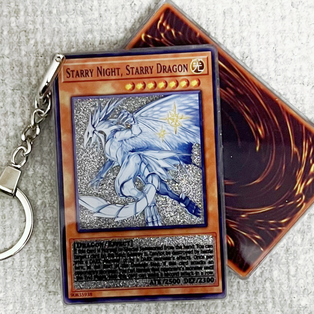 STARRY NIGHT, STARRY DRAGON Card Quicksand Keychain
