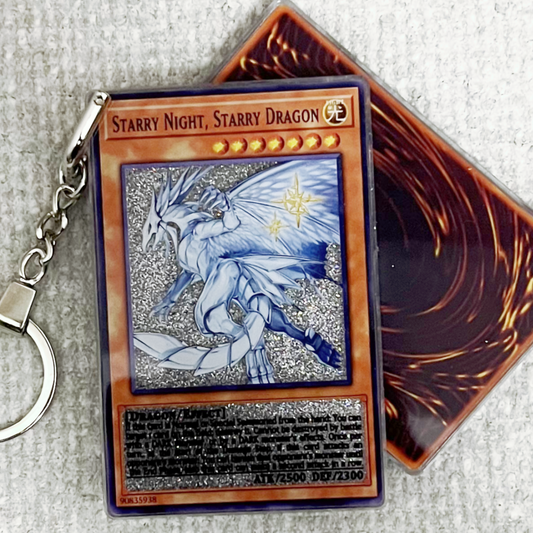 STARRY NIGHT, STARRY DRAGON Card Quicksand Keychain