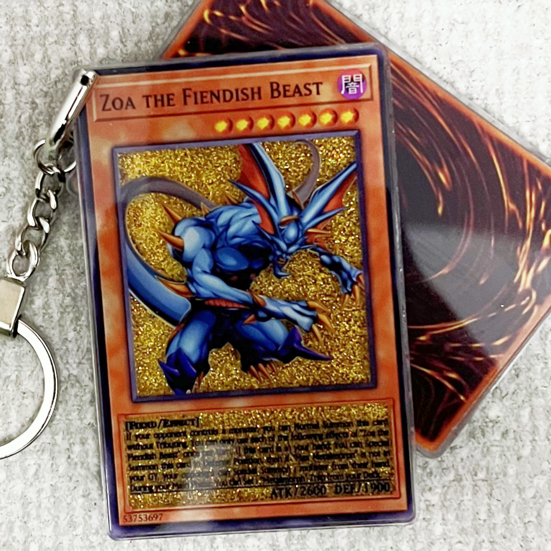 ZOA THE FIENDISH BEAST Card Quicksand Keychain