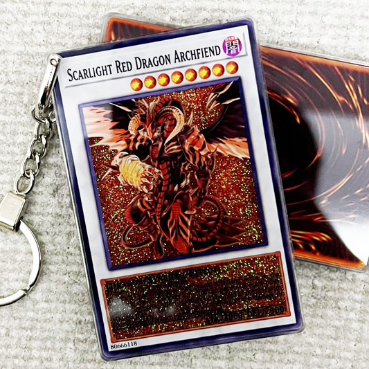 SCARLIGHT RED DRAGON ARCHFIEND Card Quicksand Keychain