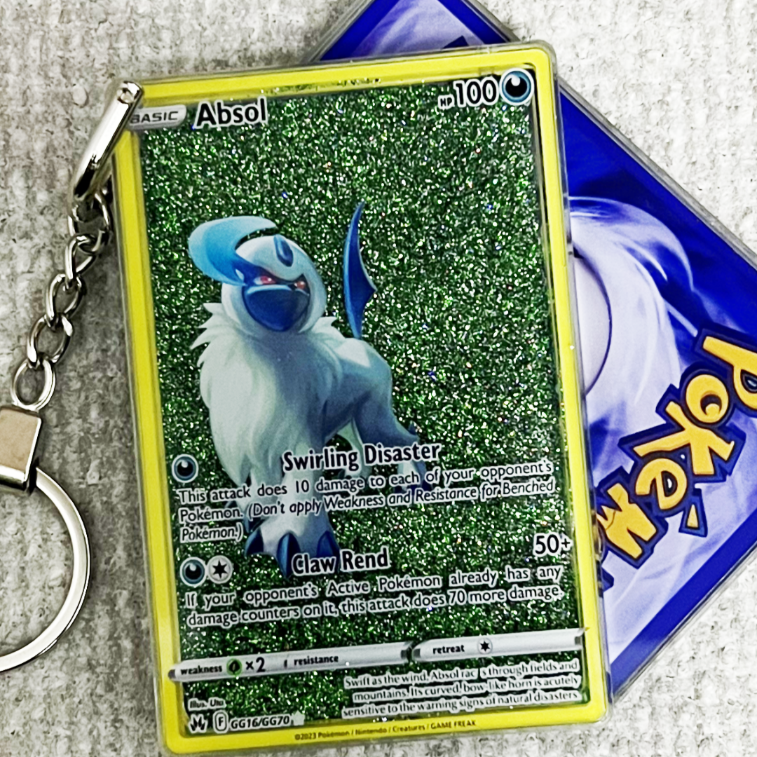 AbsoI Card Quicksand Keychain