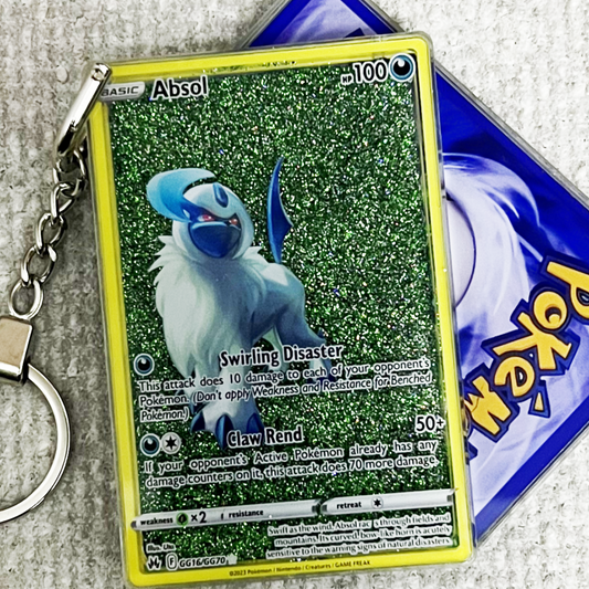 AbsoI Card Quicksand Keychain