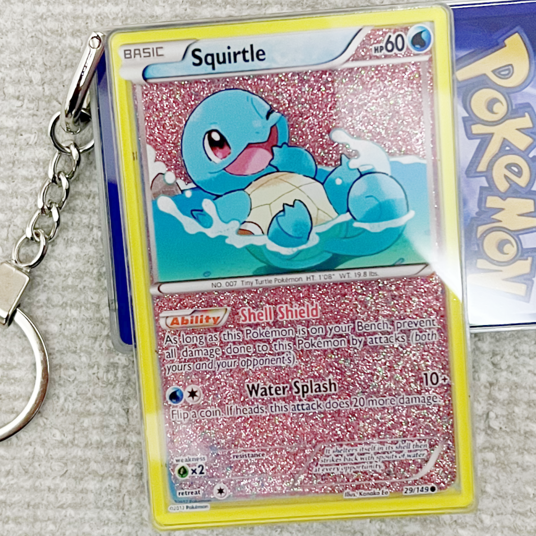 Squirtle Card Quicksand Keychain