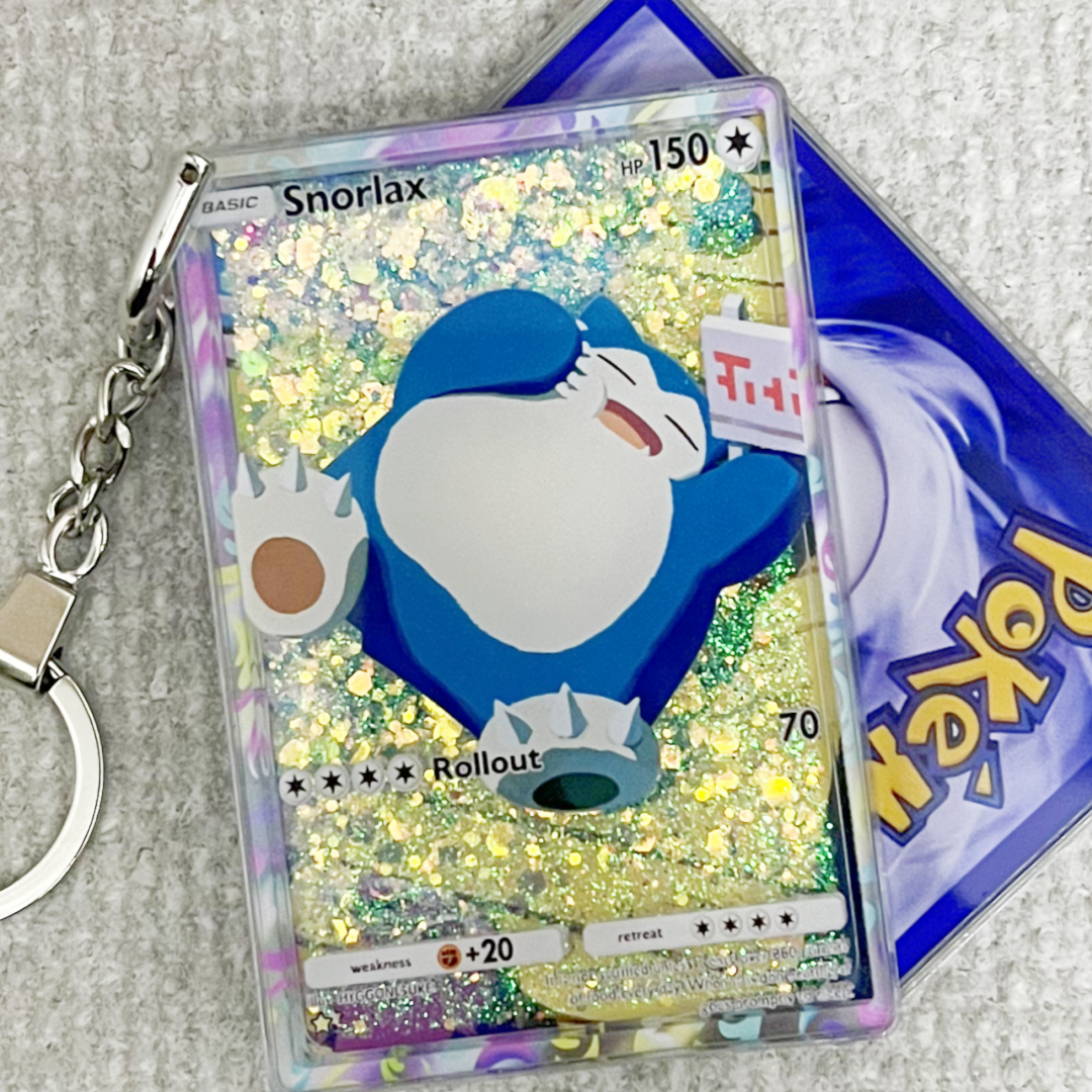 Snorlax Card Quicksand Keychain