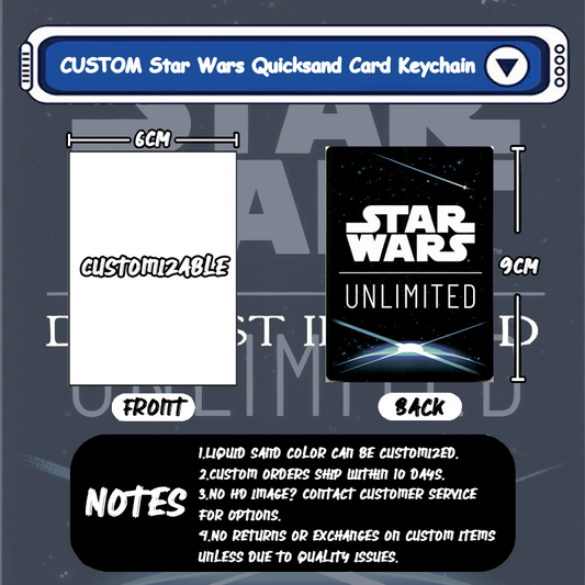 CUSTOM Star Wars Card Quicksand Keychain