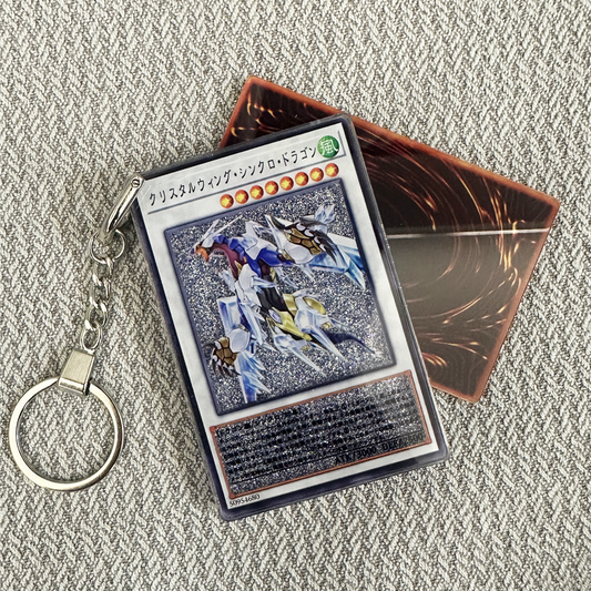 Crystal Wing Synchro Dragon-Japanese Version Card Quicksand Keychain