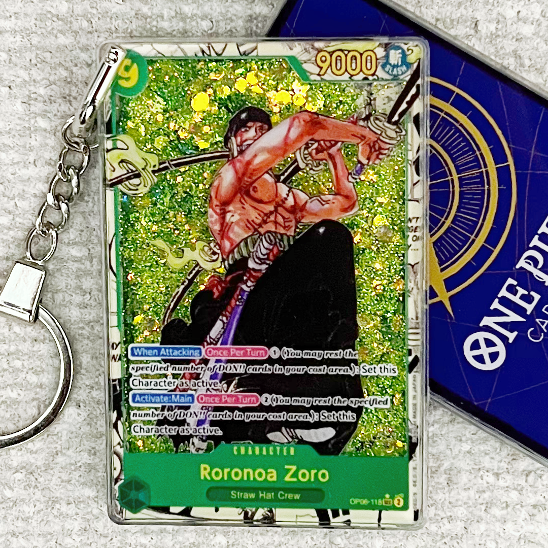 Roronoa Zoro Manga Alt Art Card Quicksand Keychain