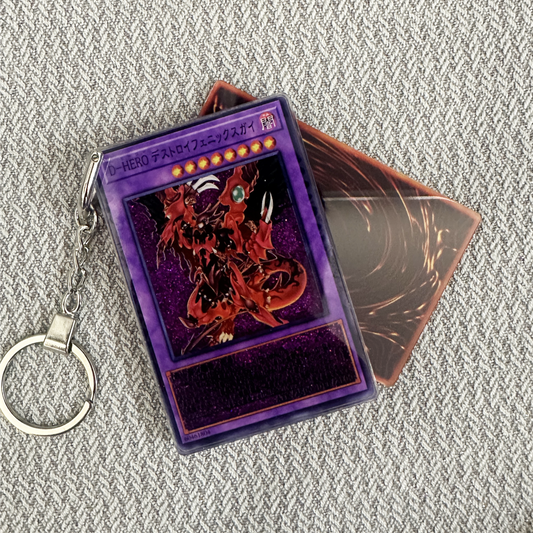 Destiny HERO - Destroy Phoenix Enforcer-Japanese Version Card Quicksand Keychain