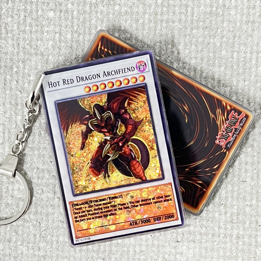 HOT RED DRAGON ARCHFIEND Card Quicksand Keychain
