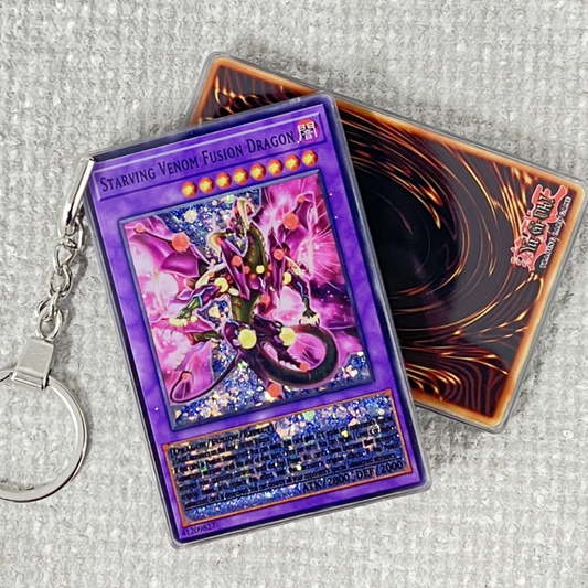 STARVING VENOM FUSION DRAGON Card Quicksand Keychain