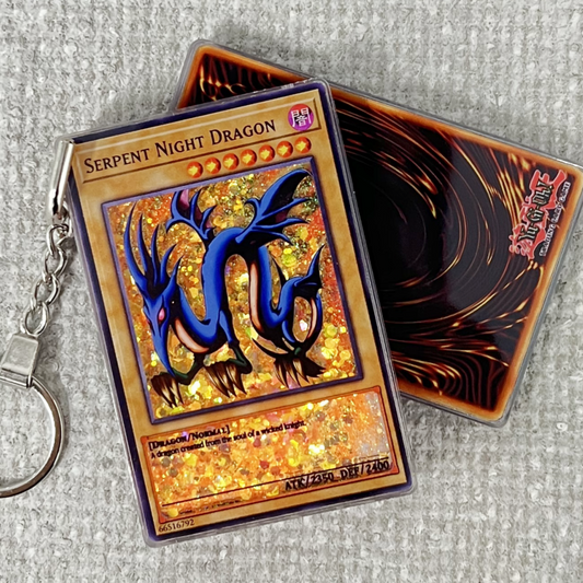 SERPENT NIGHT DRAGON Card Quicksand Keychain