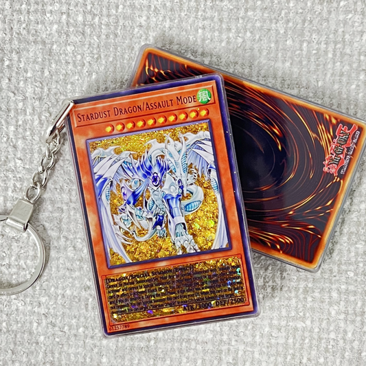 STARDUST DRAGON/ASSAULT MODE Card Quicksand Keychain