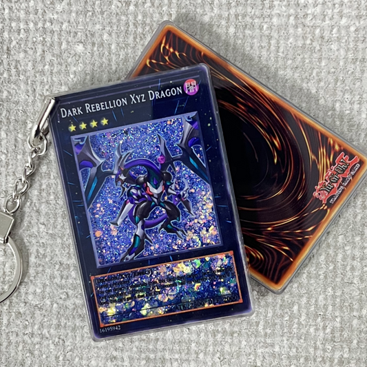 DARK REBELLION XYZ DRAGON Card Quicksand Keychain