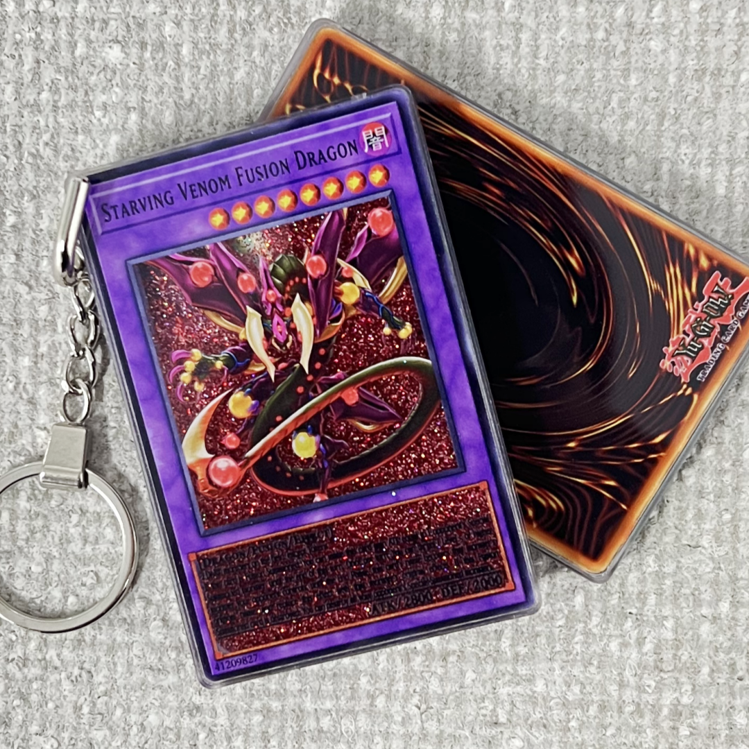 STARVING VENOM FUSION DRAGON Card Quicksand Keychain