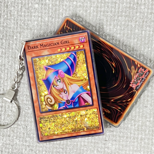 DARK MAGICIAN GIRL-English Version Card Quicksand Keychain